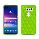 LG V30 leather cover - Vert fluo - Couture