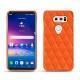LG V30 leather cover - Orange fluo - Couture