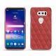 LG V30 leather cover - Cerise vintage - Couture