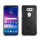 LG V30 leather cover - Autruche nero