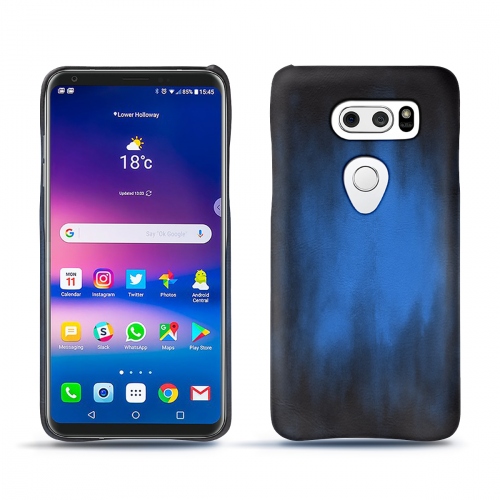 Lederschutzhülle LG V30Bleu Patine