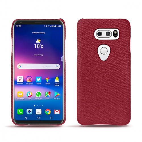 Custodia in pelle LG V30Rouge passion ( Pantone #a6192e ) 
