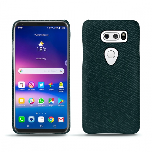 Custodia in pelle LG V30Vert séduisant ( Pantone #1d3c34 ) 
