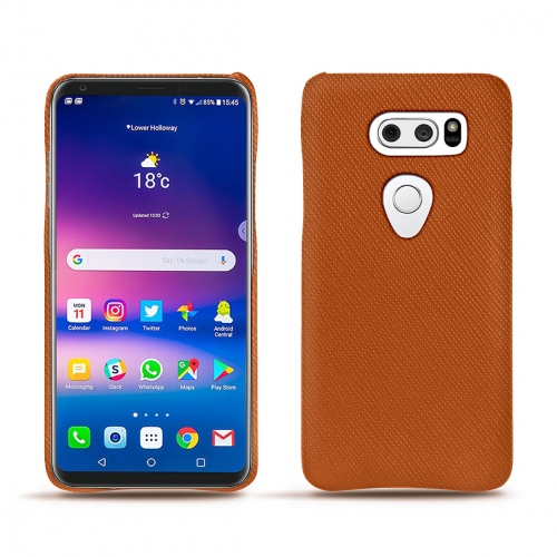 レザーケース LG V30Orange vibrant ( Pantone #e36b39 ) 