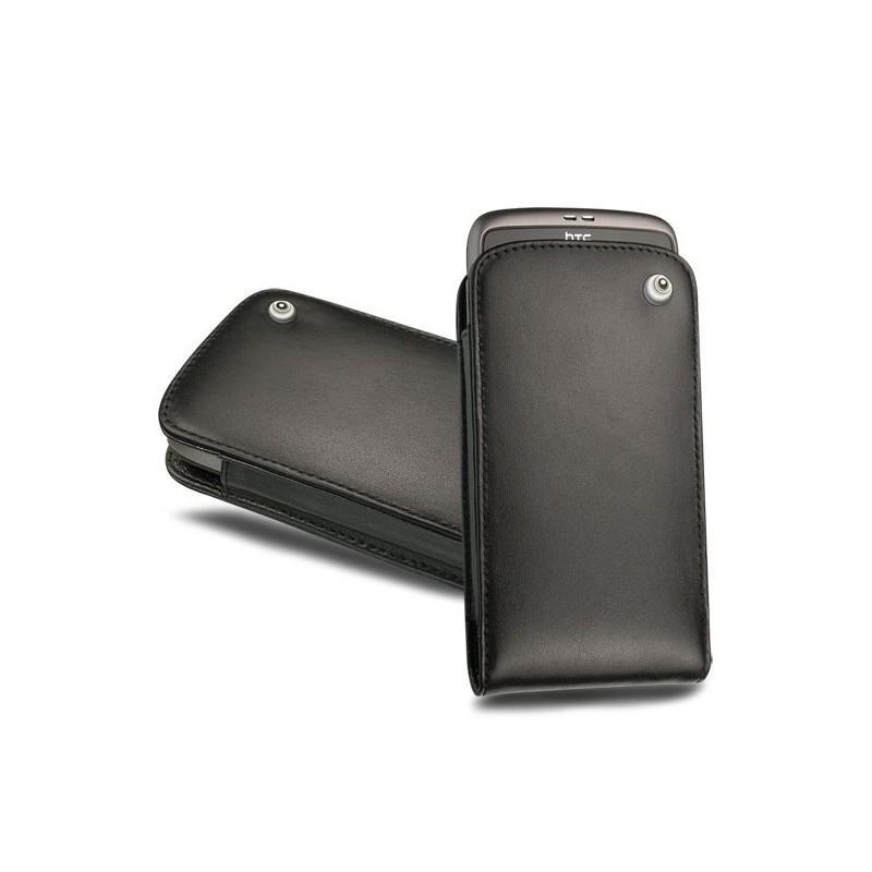 Funda de piel HTC Desire - Google Nexus One - Noir ( Nappa - Black ) 
