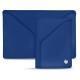 Leather case for 3 credit cards - Bleu océan ( Nappa - Pantone 293C ) 