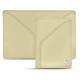 Bolsa em pele para 3 cartões de crédito - Beige ( Nappa - Pantone 7502C ) 