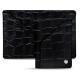Estuche de piel para 3 tarjetas de crédito - Crocodile nero