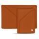 Custodia in cuoio per 3 carte da visita - Orange vibrant
