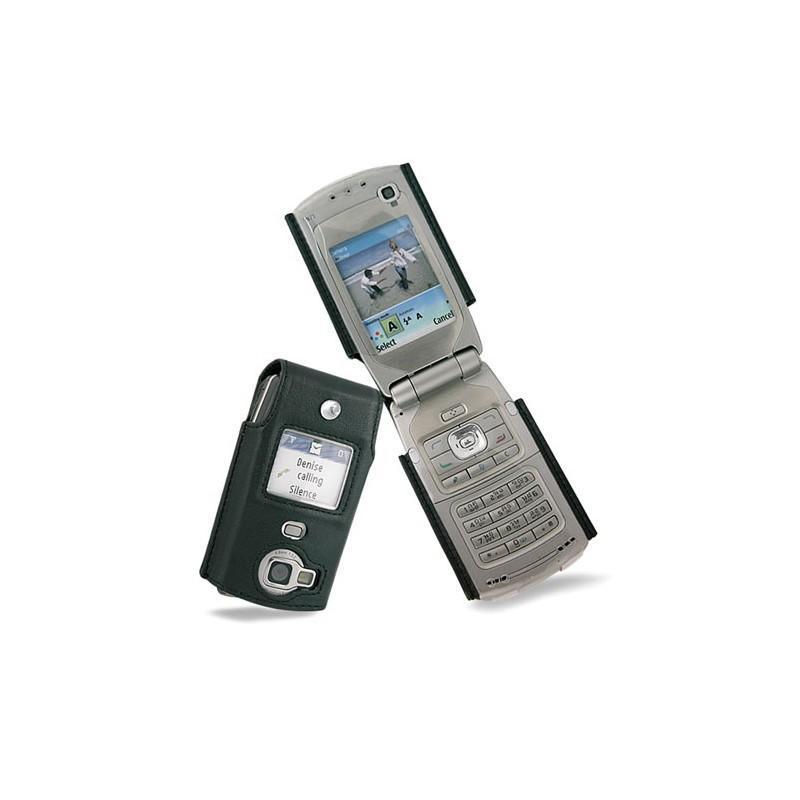 レザーケース Nokia N71  - Noir ( Nappa - Black ) 