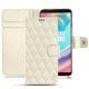 Housse cuir OnePlus 5T - Blanc - Couture ( Bologna - White ) 