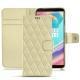 Housse cuir OnePlus 5T - Beige - Couture ( Nappa - Pantone 7502C ) 
