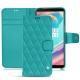 Capa em pele OnePlus 5T - Bleu fluo - Couture
