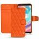 Funda de piel OnePlus 5T - Orange fluo - Couture