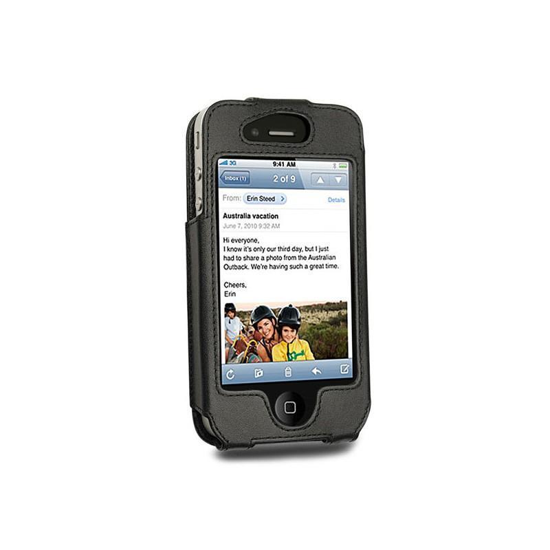 Custodia in pelle Apple iPhone 4 - Noir ( Nappa - Black ) 