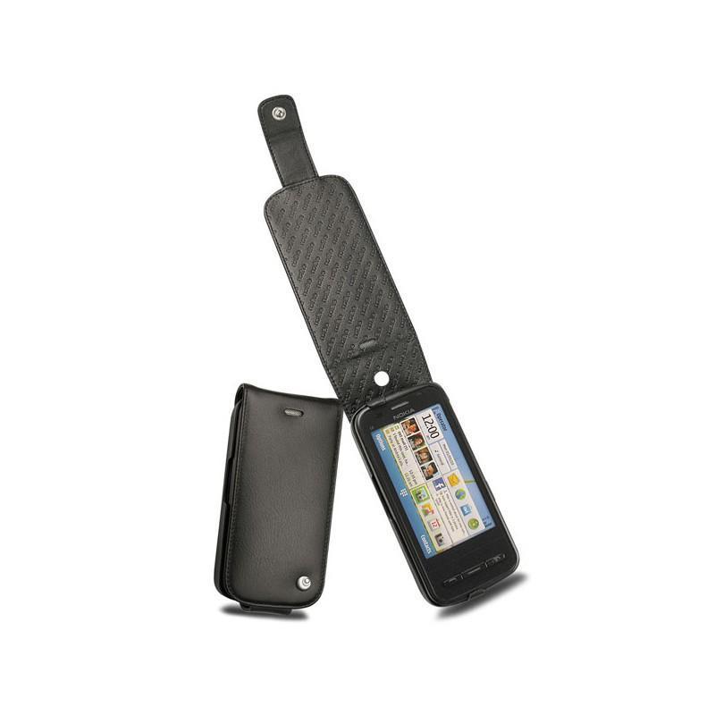 가죽 커버 Nokia C6  - Noir ( Nappa - Black ) 