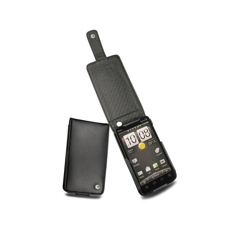 HTC Evo 4G  leather case - Noir ( Nappa - Black ) 