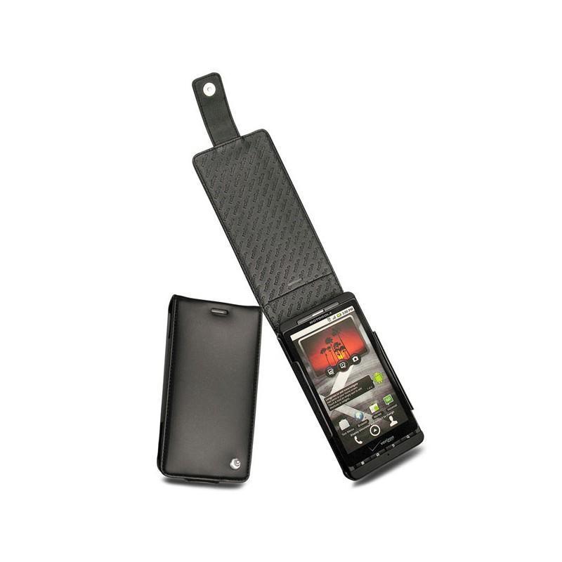 レザーケース Motorola Droid X  - Noir ( Nappa - Black ) 