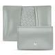 Capa em pele pour cartes de visite - credit - Gris ( Nappa - Pantone W428C ) 