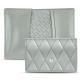 Etui en cuir pour cartes de visite - credit - Gris - Couture ( Nappa - Pantone W428C ) 