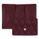 Capa em pele pour cartes de visite - credit - Lie de vin - Couture ( Pantone 5115C ) 