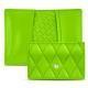 Lederschutzhülle pour cartes de visite - credit - Vert fluo - Couture