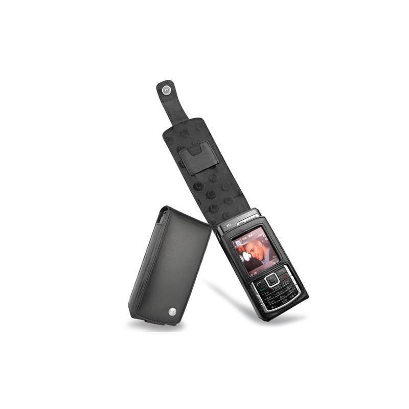 レザーケース Nokia N72  - Noir ( Nappa - Black ) 