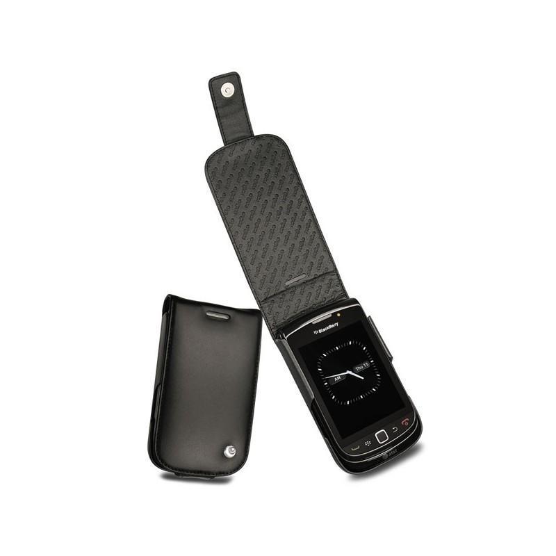 Custodia in pelle Blackberry Torch 9800  - Noir ( Nappa - Black ) 