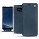 Samsung Galaxy S8 leather case - Jean vintage ( Roughtcut - Pantone 285U  ) 