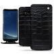Custodia in pelle Samsung Galaxy S8 - Crocodile nero