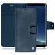 Samsung Galaxy S8 leather case - Jean vintage ( Roughtcut - Pantone 285U  ) 