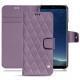 Samsung Galaxy S8 leather case - Lilas - Couture ( Nappa - Pantone 2645U ) 