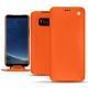 Samsung Galaxy S8+ leather case - Orange fluo