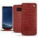 Custodia in pelle Samsung Galaxy S8+ - Autruche ciliegia