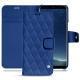Lederschutzhülle Samsung Galaxy S8+ - Bleu océan - Couture ( Nappa - Pantone 293C ) 