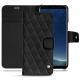 Samsung Galaxy S8+ leather case - Ebène - Couture ( Sleek P C12 - Black ) 