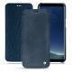Samsung Galaxy S8+ leather case - Jean vintage ( Roughtcut - Pantone 285U  ) 