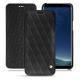 レザーケース Samsung Galaxy S8+ - Noir - Couture ( Nappa - Black ) 