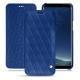 Custodia in pelle Samsung Galaxy S8+ - Bleu océan - Couture ( Nappa - Pantone 293C ) 