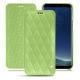 Samsung Galaxy S8+ leather case - Vert olive - Couture ( Nappa - Pantone 578U ) 