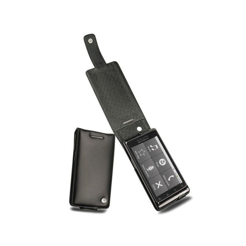 Funda de piel Motorola Milestone 2 - Droid 2  - Noir ( Nappa - Black ) 