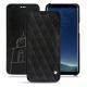 Samsung Galaxy S8+ leather case - Negre poudro - Couture
