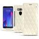 Custodia in pelle HTC U11+ - Blanc - Couture ( Bologna - White ) 