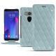 HTC U11+ leather case - Bleu ciel - Couture ( Nappa - Pantone 277C ) 