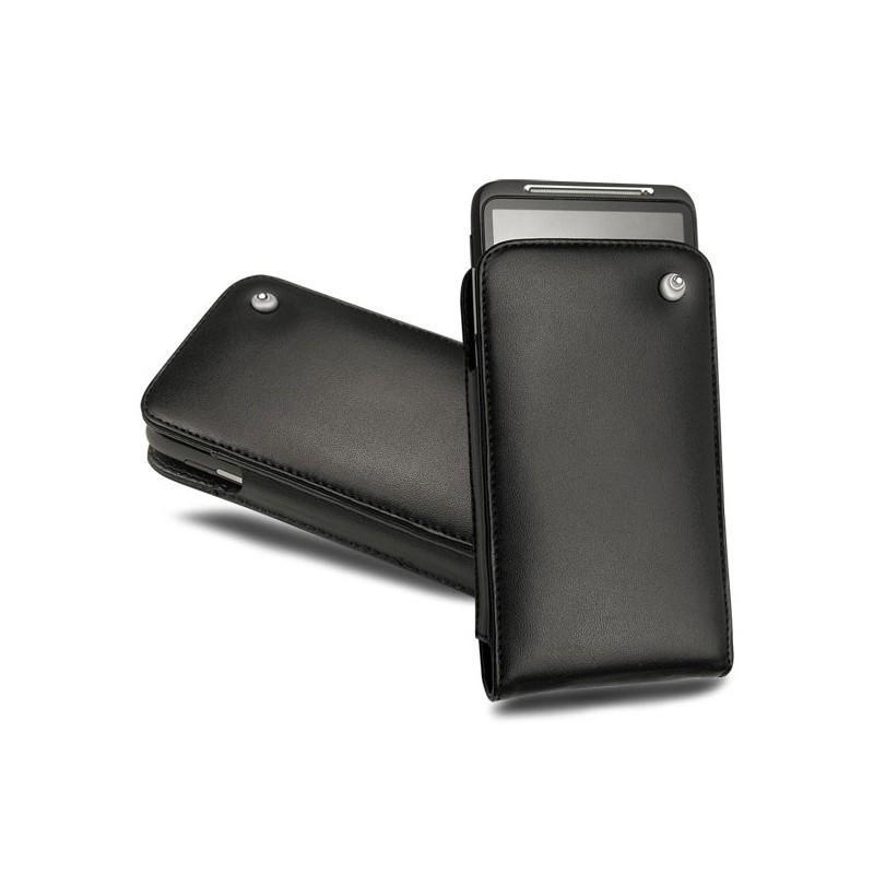 Housse cuir HTC Desire HD - HTC Ace - HTC HD7 - Noir ( Nappa - Black ) 