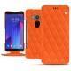 HTC U11+ leather case - Orange fluo - Couture