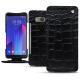 HTC U11+ leather case - Crocodile nero