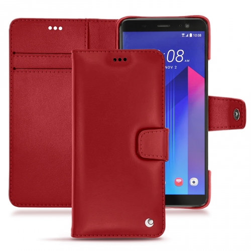 Custodia in pelle HTC U11+Rouge ( Nappa - Pantone #d50032 ) 