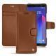 HTC U11+ leather case - Marron ( Nappa - Pantone 1615C ) 