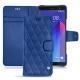 Capa em pele HTC U11+ - Bleu océan - Couture ( Nappa - Pantone 293C ) 